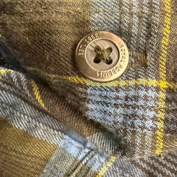 Royal Robbins Active Fit Button Down Shirt Men's XXL Cotton Brush Twill Plaid - Picture 7 of 8